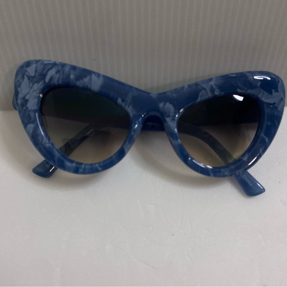 Blue Marble Cat-Eye Sunglasses